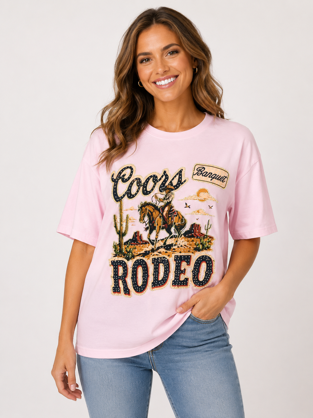 Coors Banquet Rodeo Rhinestone Tee
