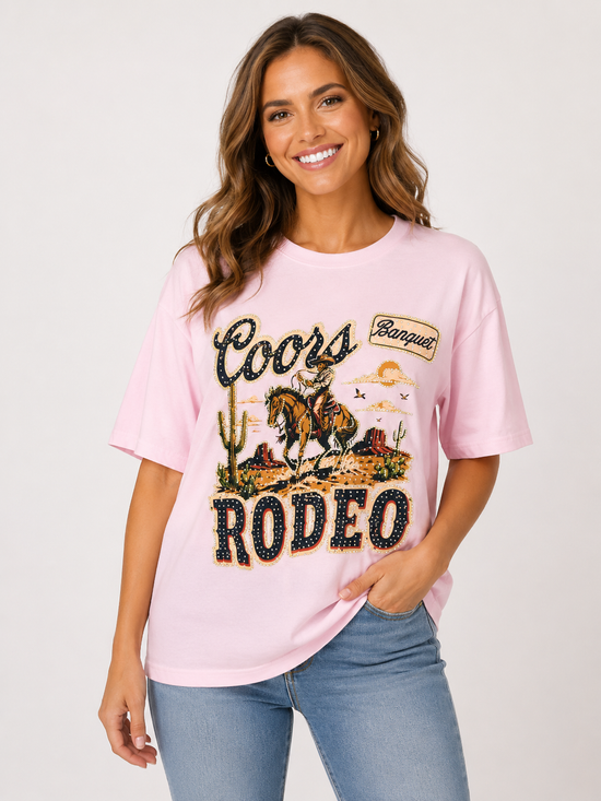 Coors Banquet Rodeo Rhinestone Tee