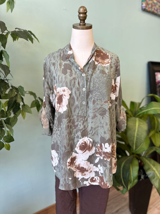 Sequin Pocket Top
