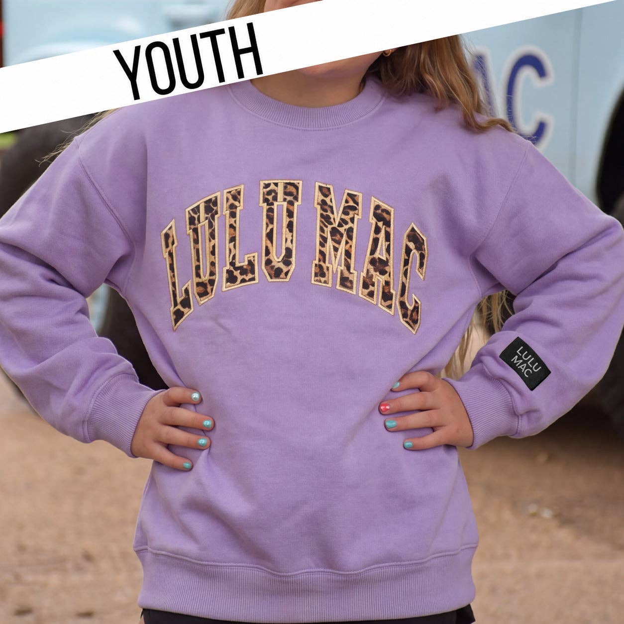 Kids Lulu Mac Long Sleeve Crew Neck