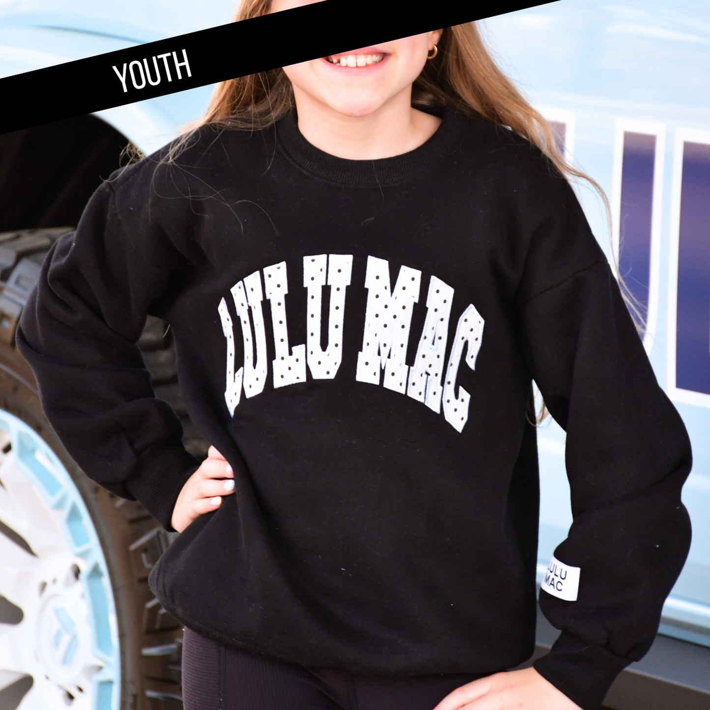 Kids Lulu Mac Long Sleeve Crew Neck