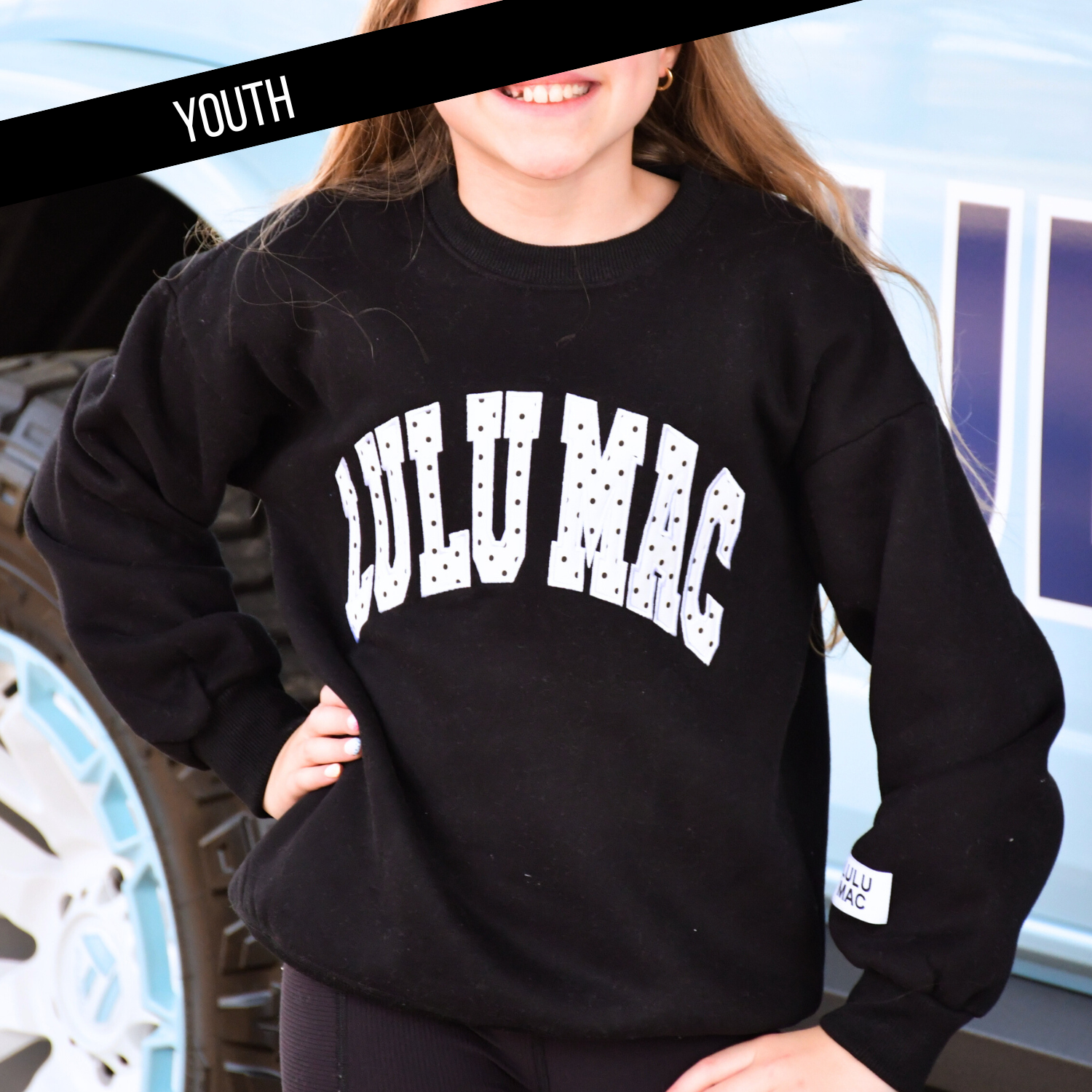 Kids Lulu Mac Long Sleeve Crew Neck