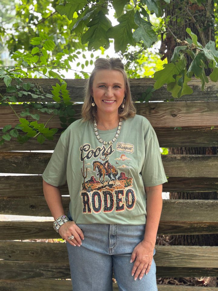 Coors Banquet Rodeo Rhinestone Tee