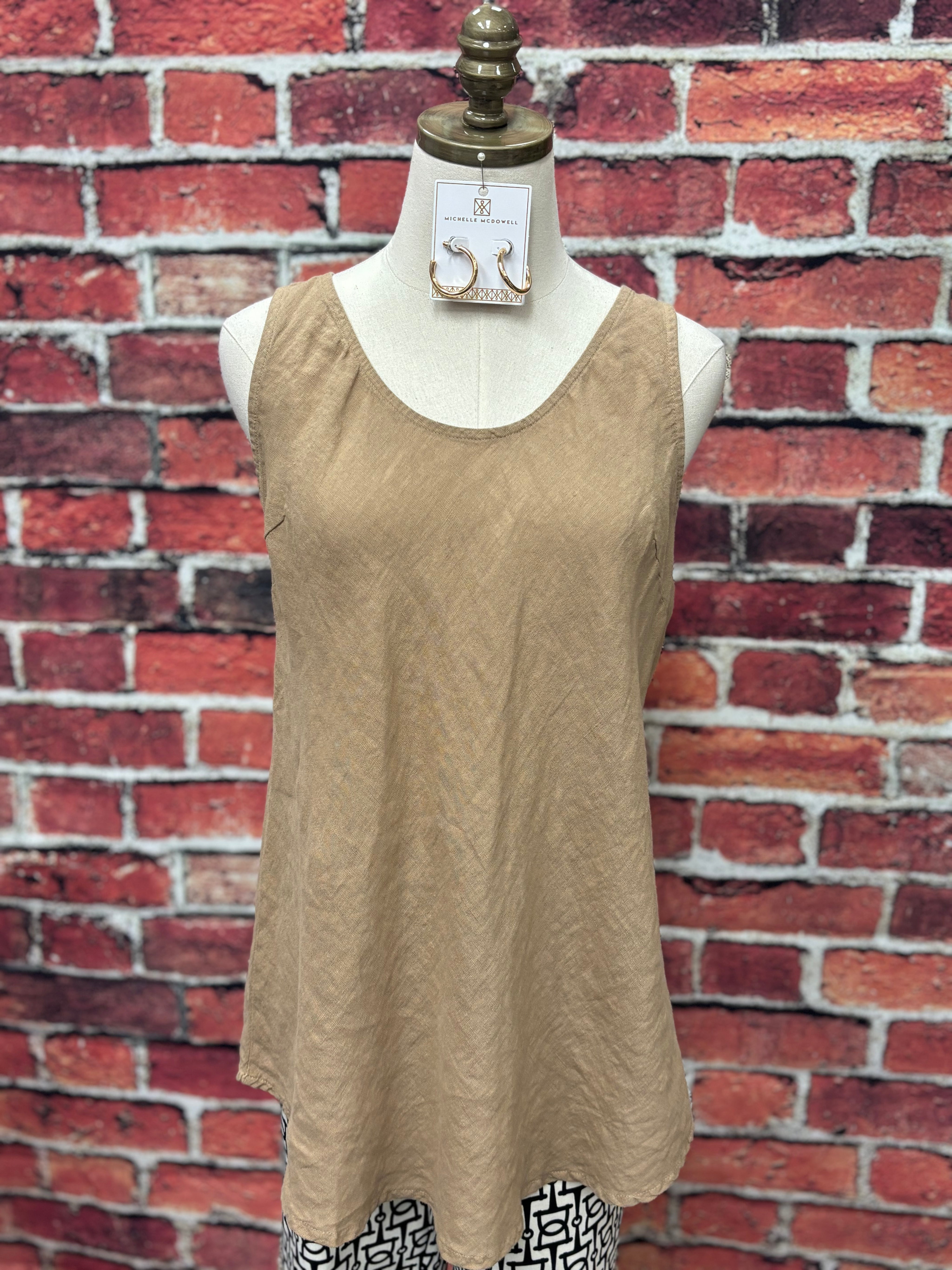 Essential Linen Blend Swing Tank