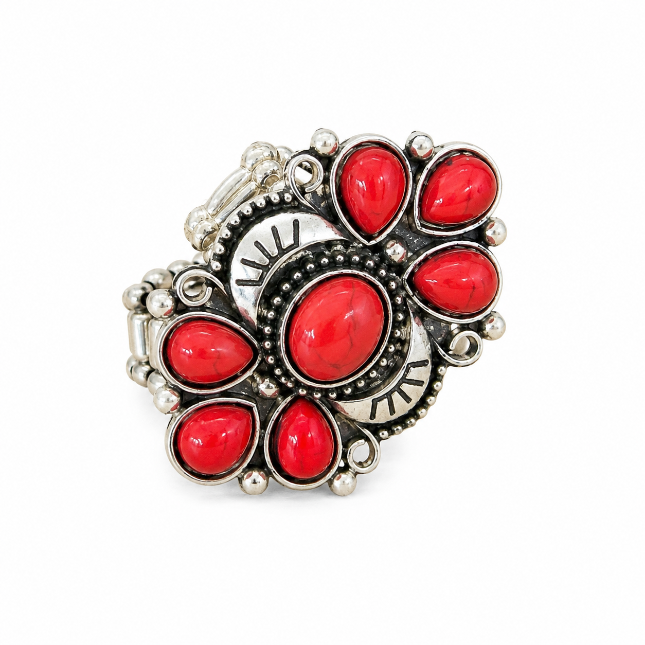 Elastic Turquoise Rings