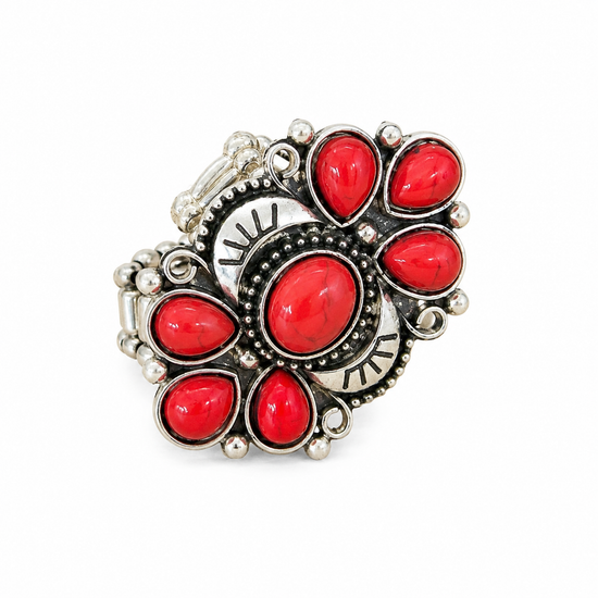 Elastic Turquoise Rings