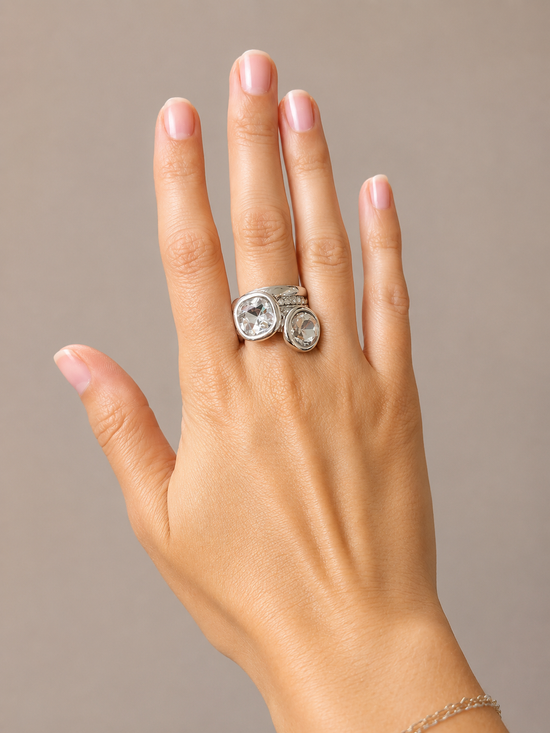 Opalescent Crystal Rings