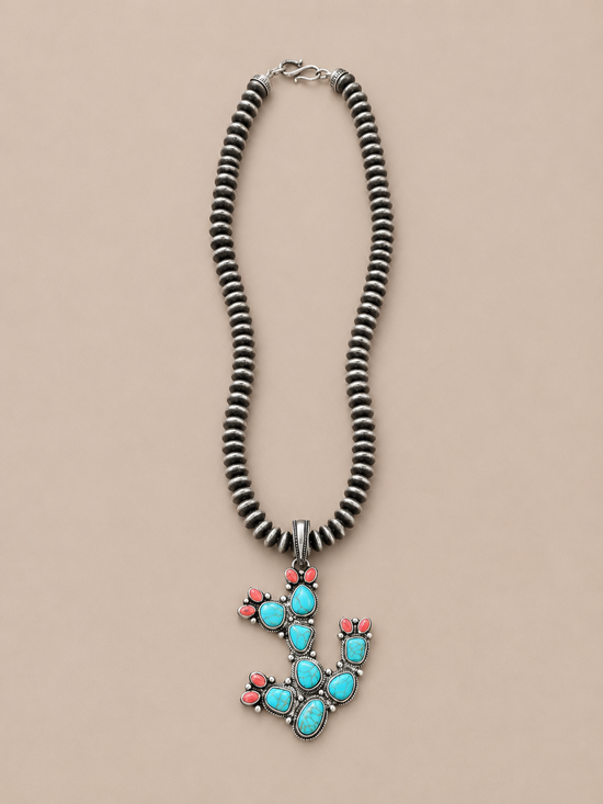 Pewter Beaded Necklace
