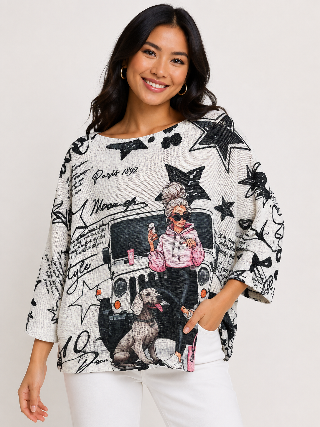 Made in Italy Artistic Lightweight Sweater