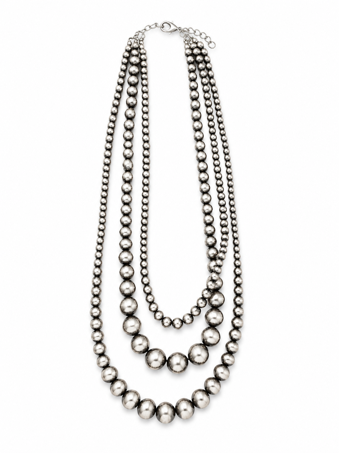 Pewter Beaded Necklace