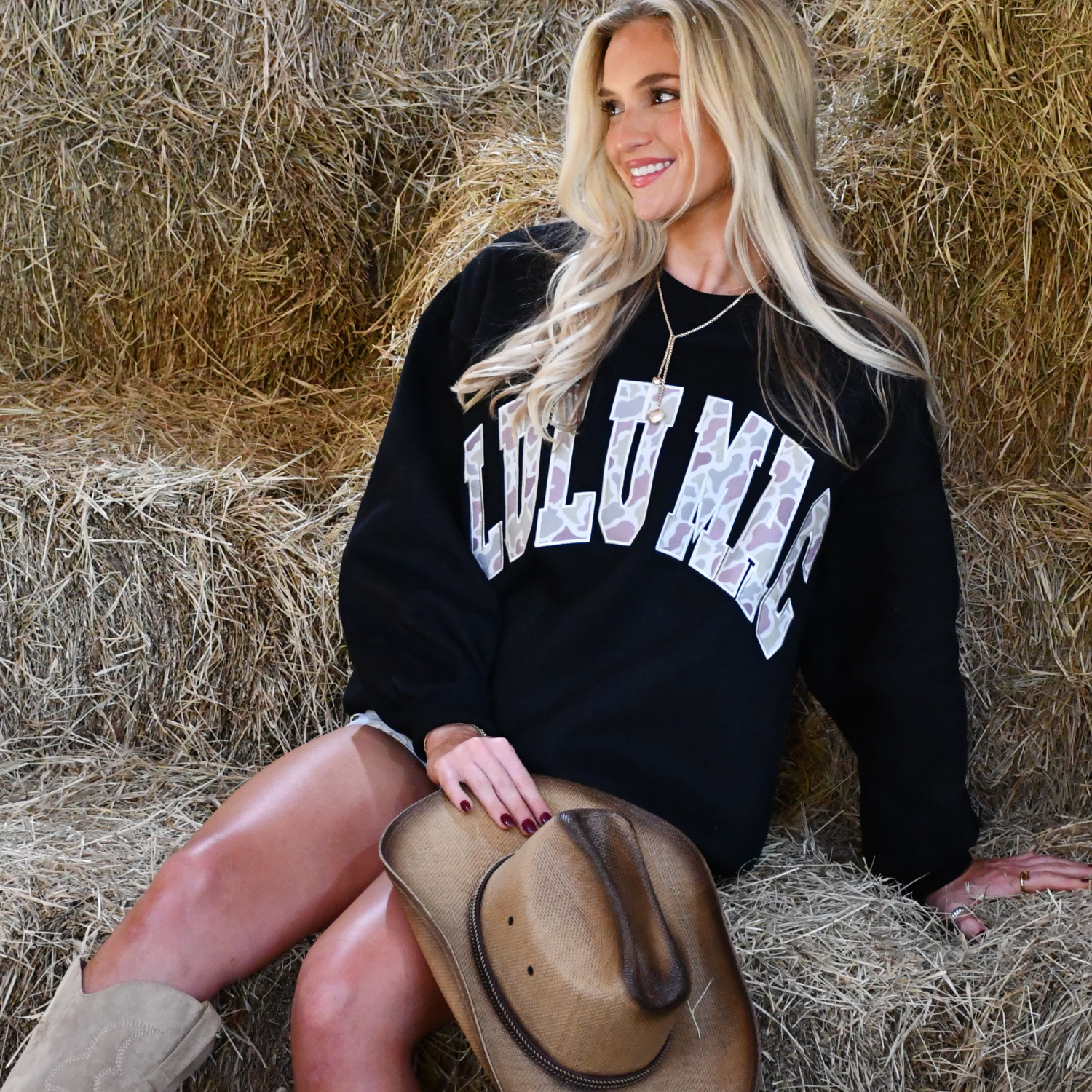 Lulu Mac Long Sleeve Crew Neck Sweatshirt
