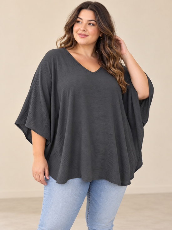 Easy Breeze V-Neck Oversized Top