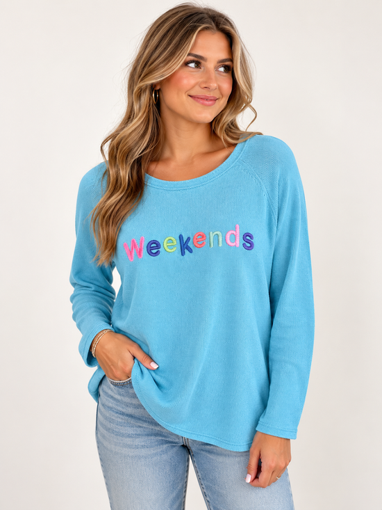 Scoop Neck Embroidery Sweater