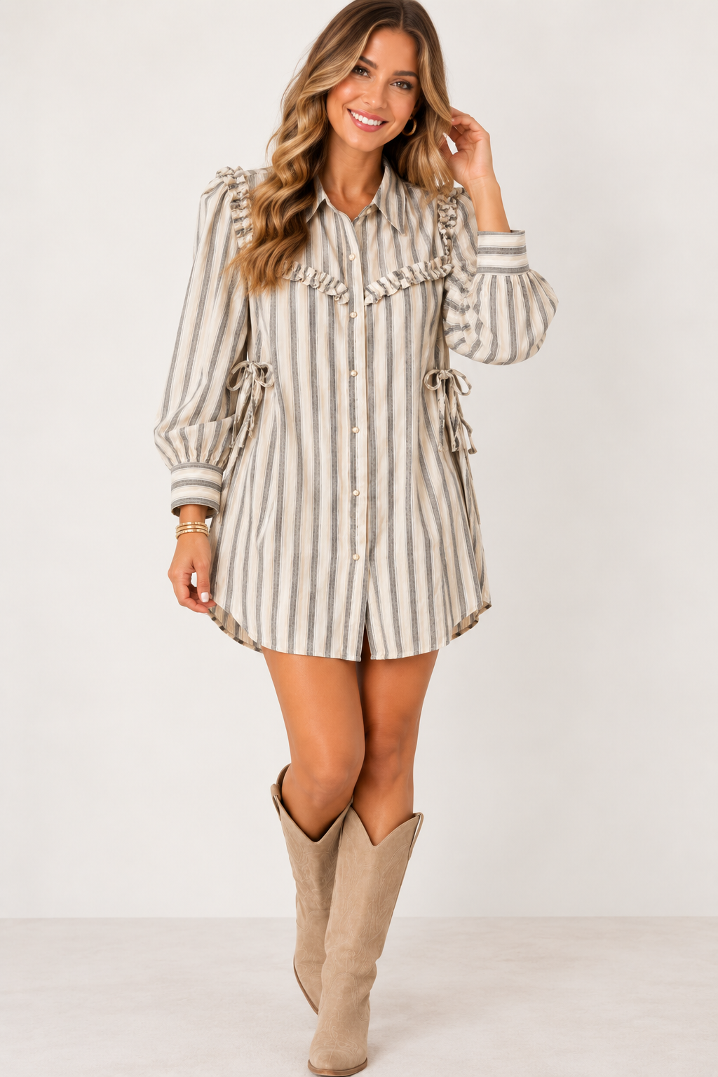 Western Stripe Giddy Up Dress