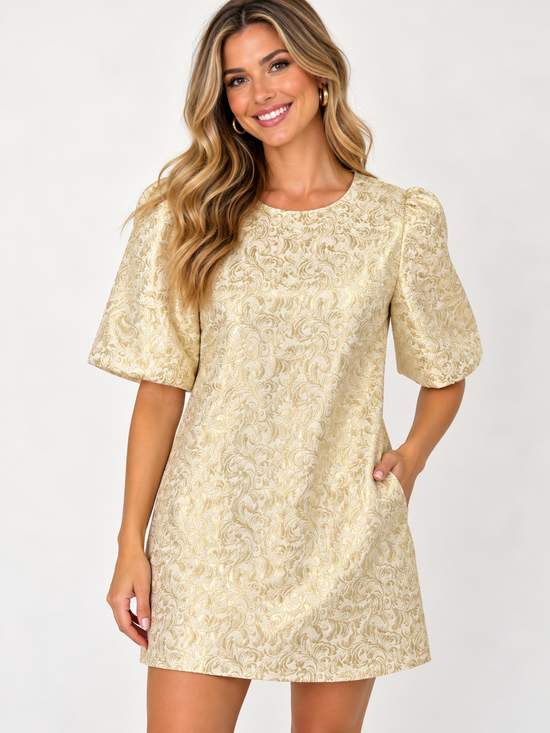 Thea Champagne Dress