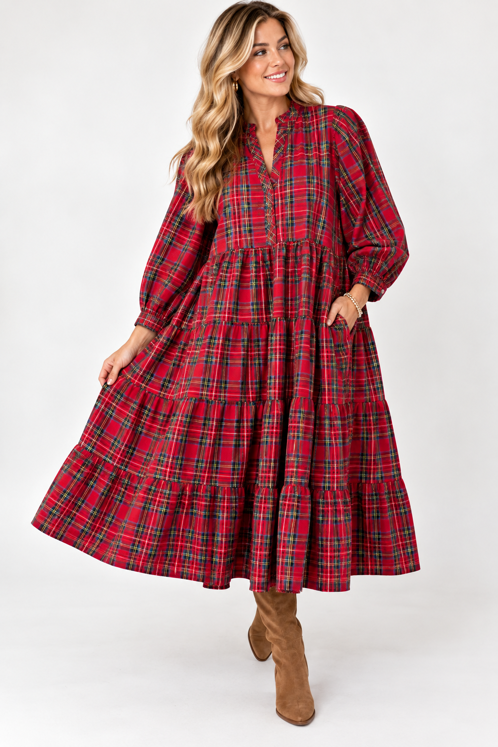 Cameron Plaid Dress
