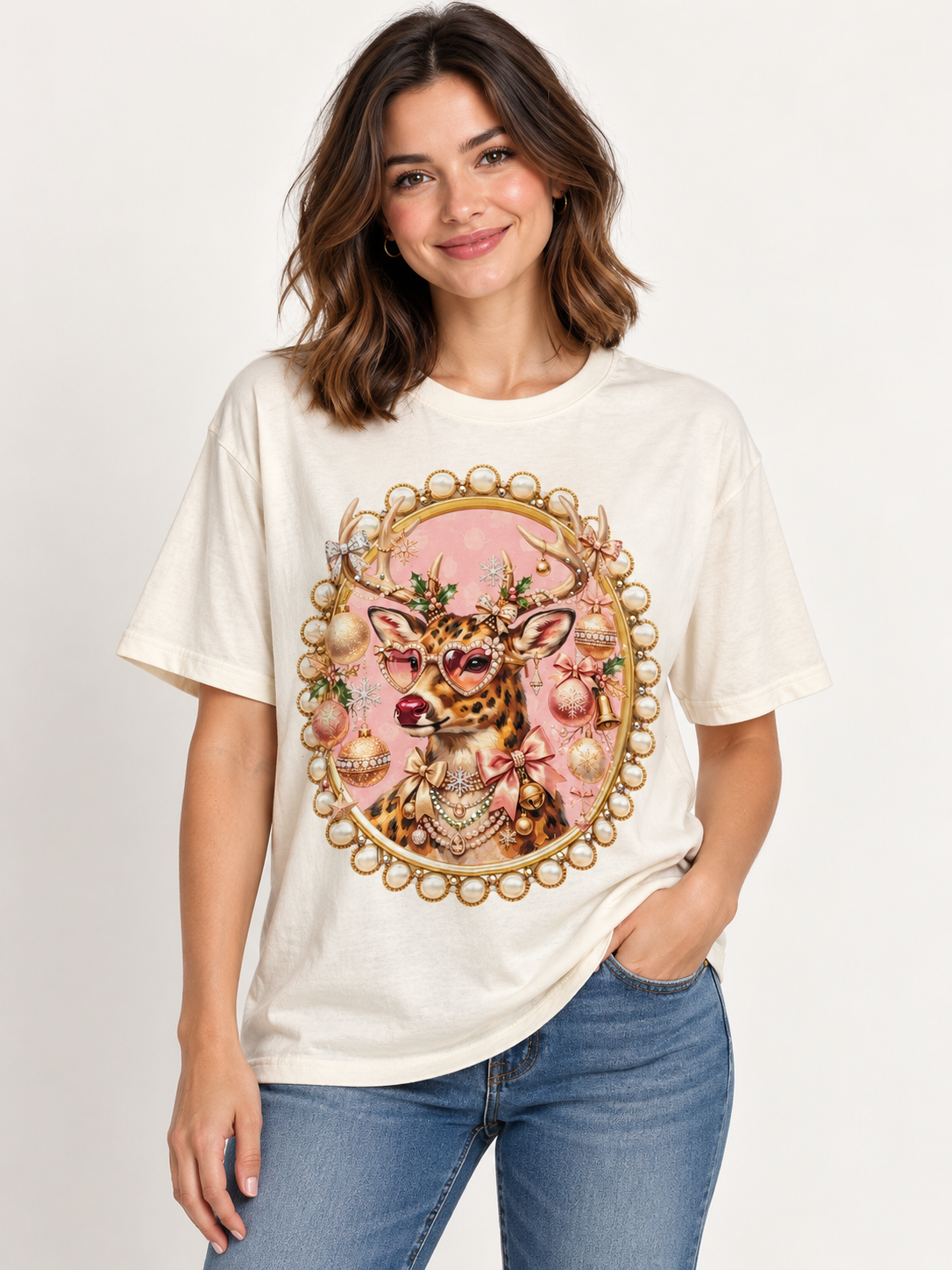 Frosted in Pink Rhinestone Tee