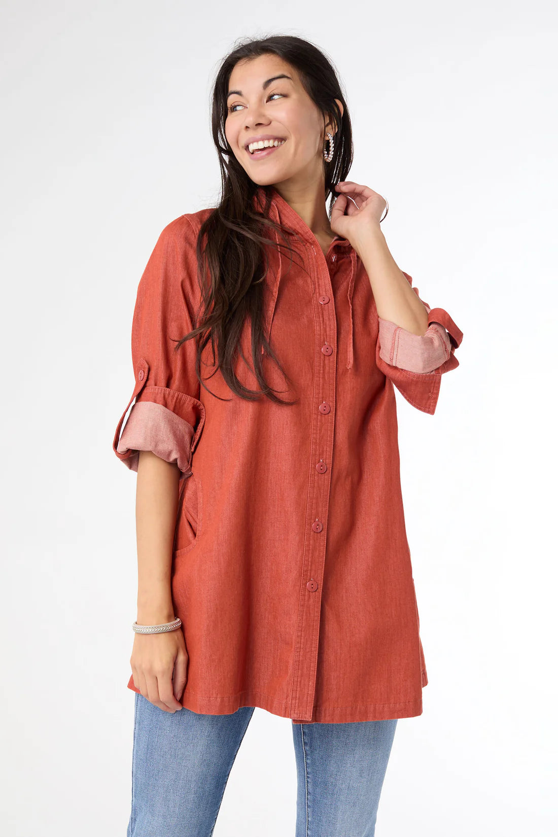 Maddie Hooded Tunic Top *FINAL SALE*