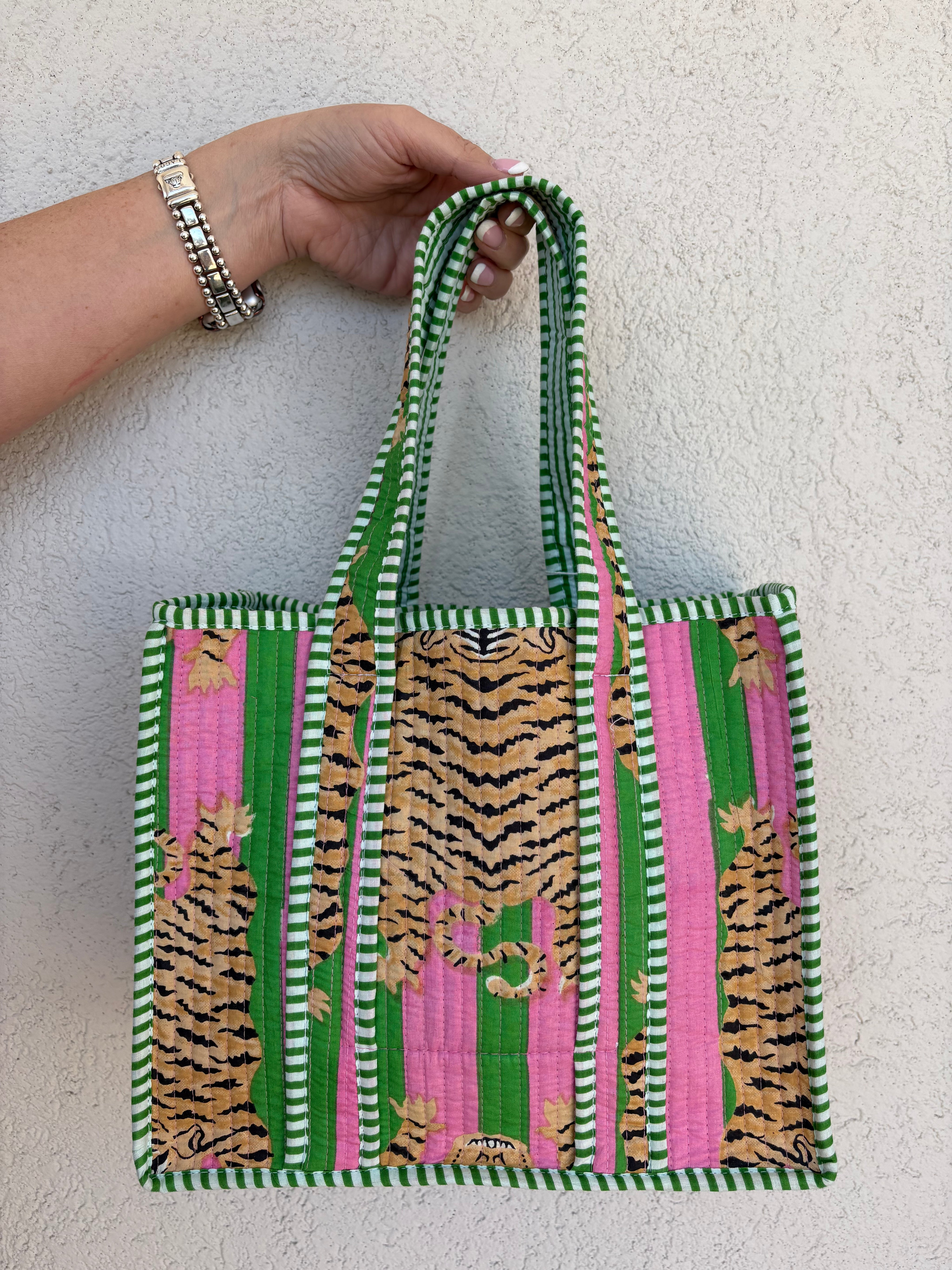 Quilted 12X10X5 Tote Bag