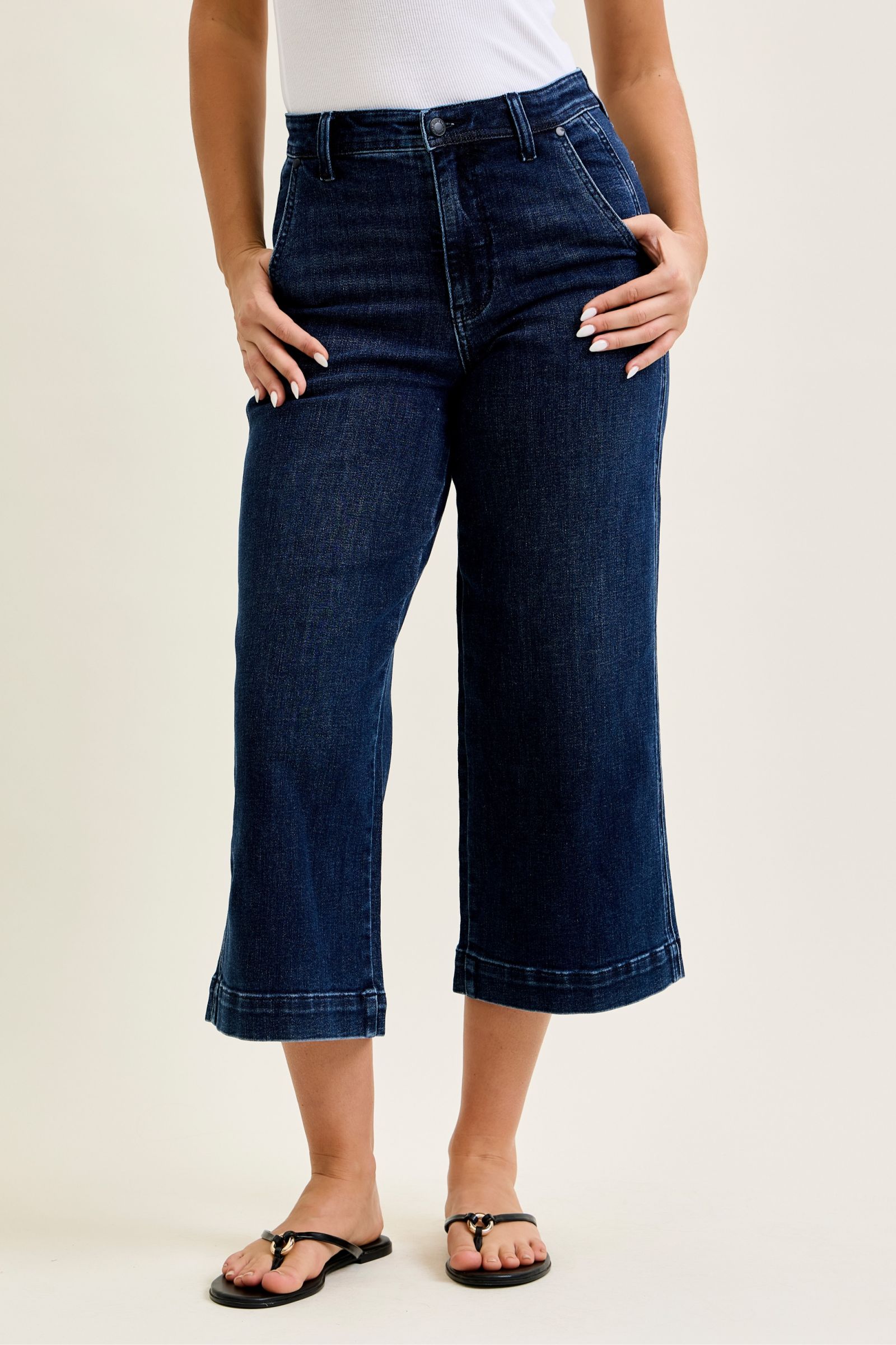 Judy Blue HW Ankle Wide Trouser