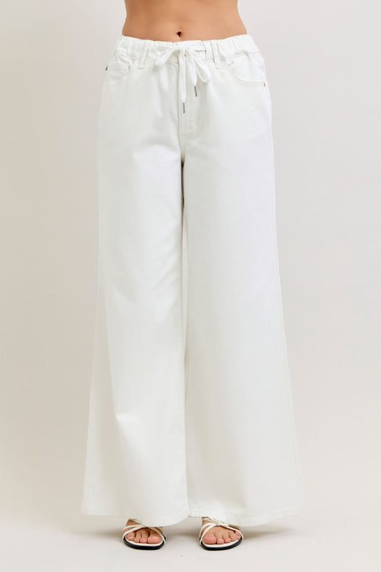 Judy Blue HW Featherweight Palazzo Elastic WB