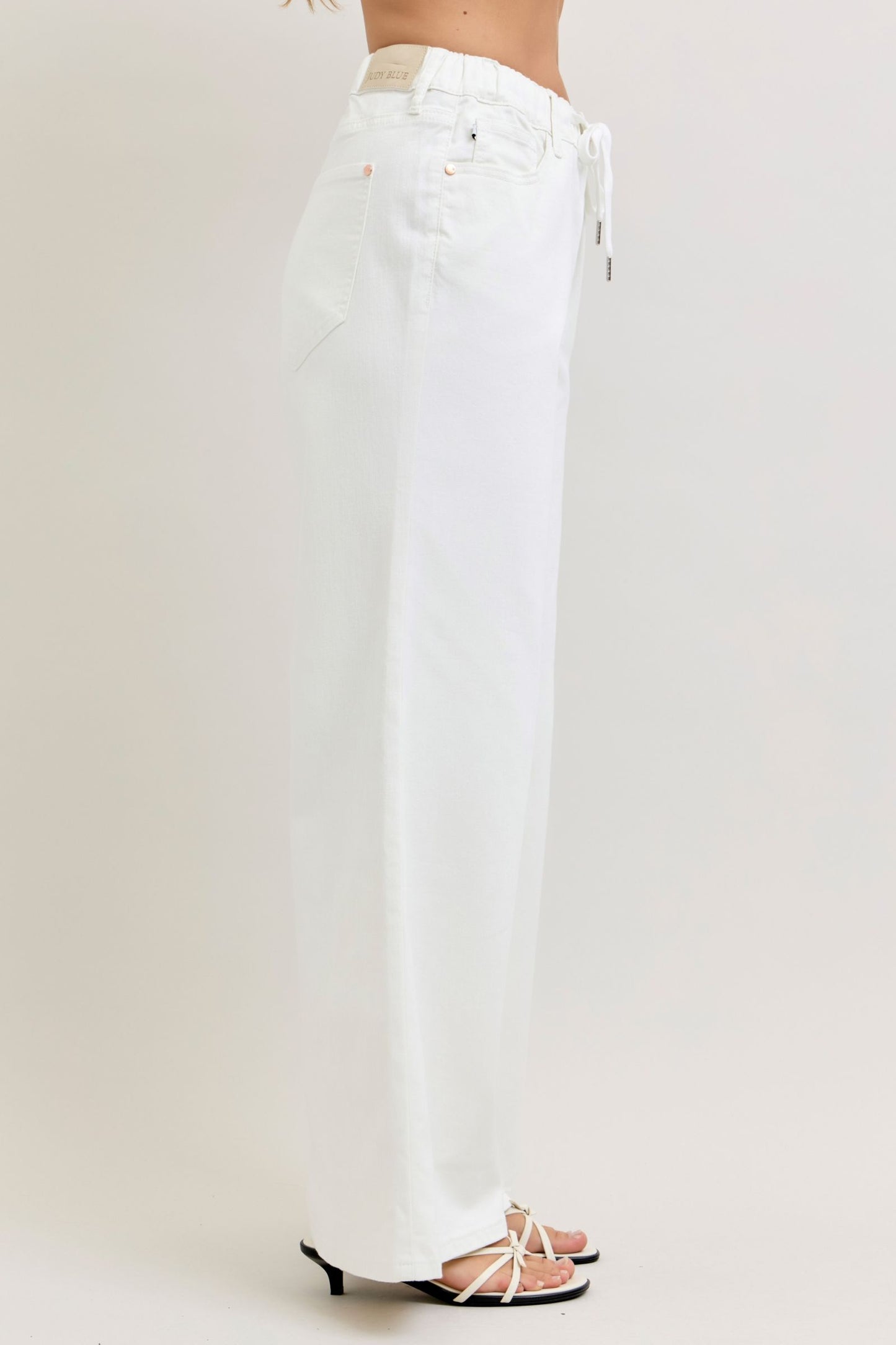 Judy Blue HW Featherweight Palazzo Elastic WB