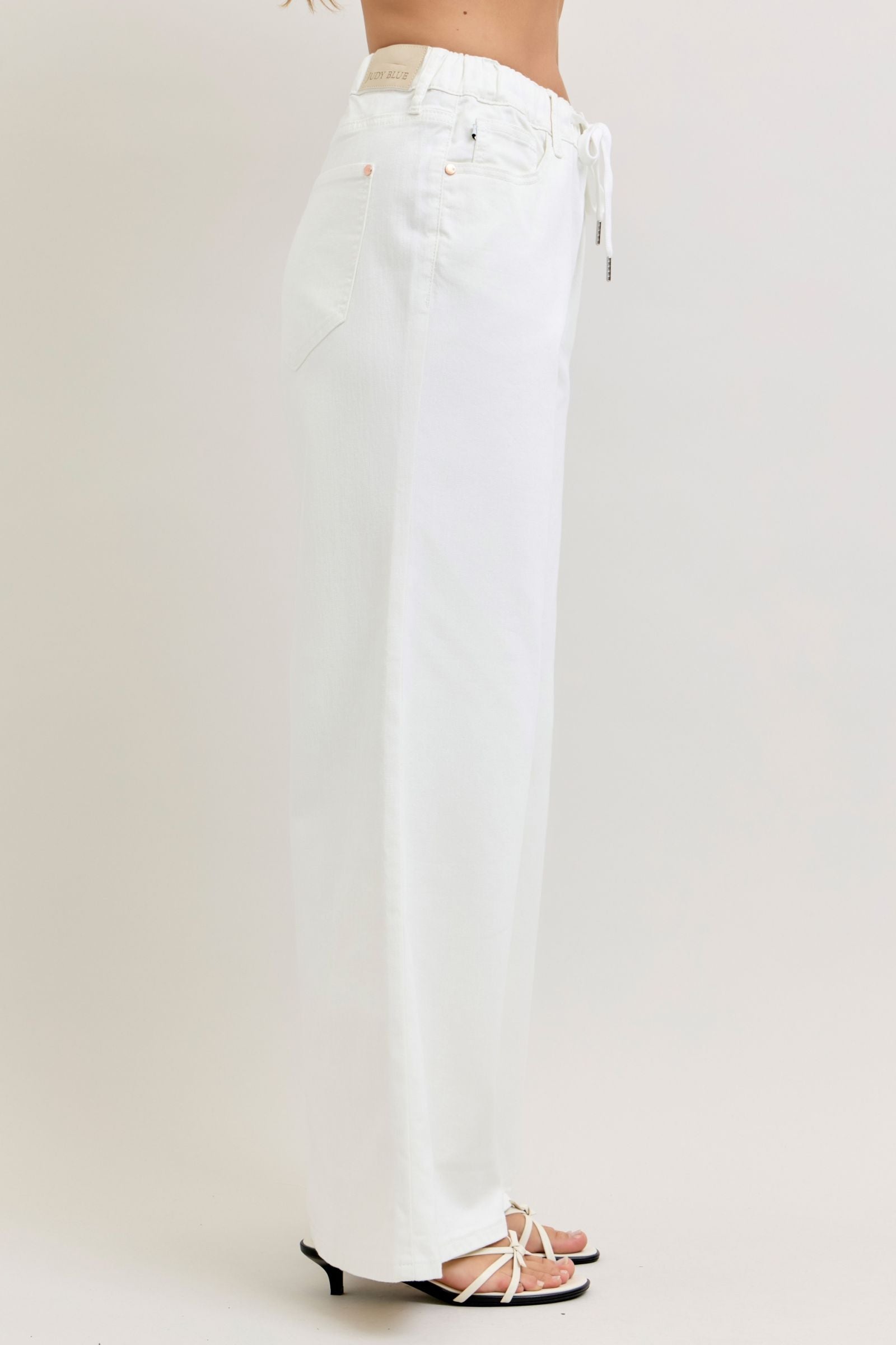 Judy Blue HW Featherweight Palazzo Elastic WB