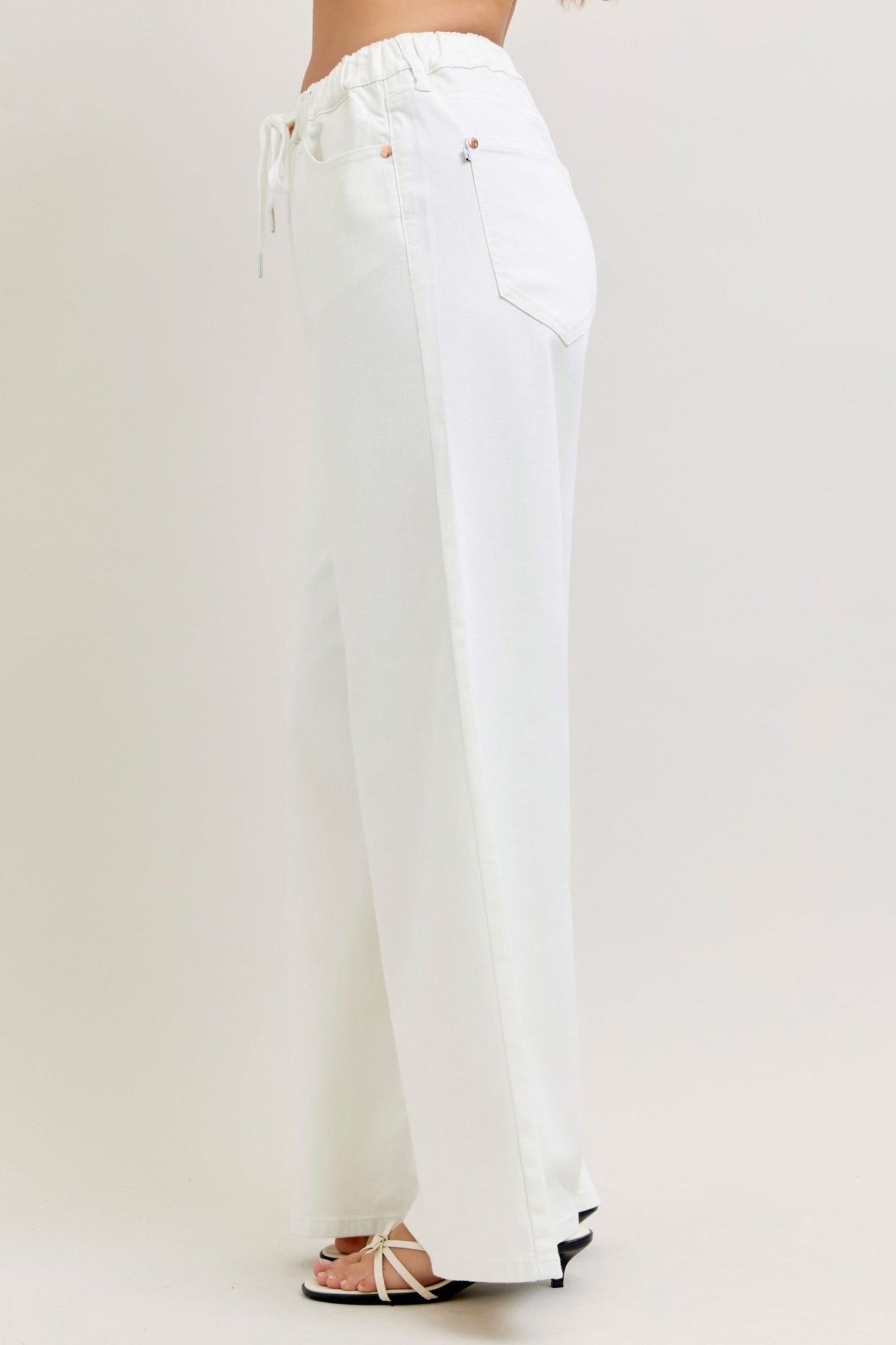 Judy Blue HW Featherweight Palazzo Elastic WB