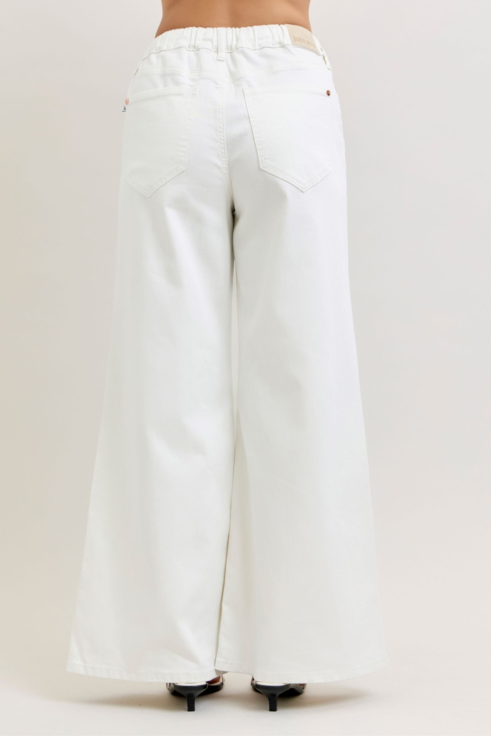 Judy Blue HW Featherweight Palazzo Elastic WB