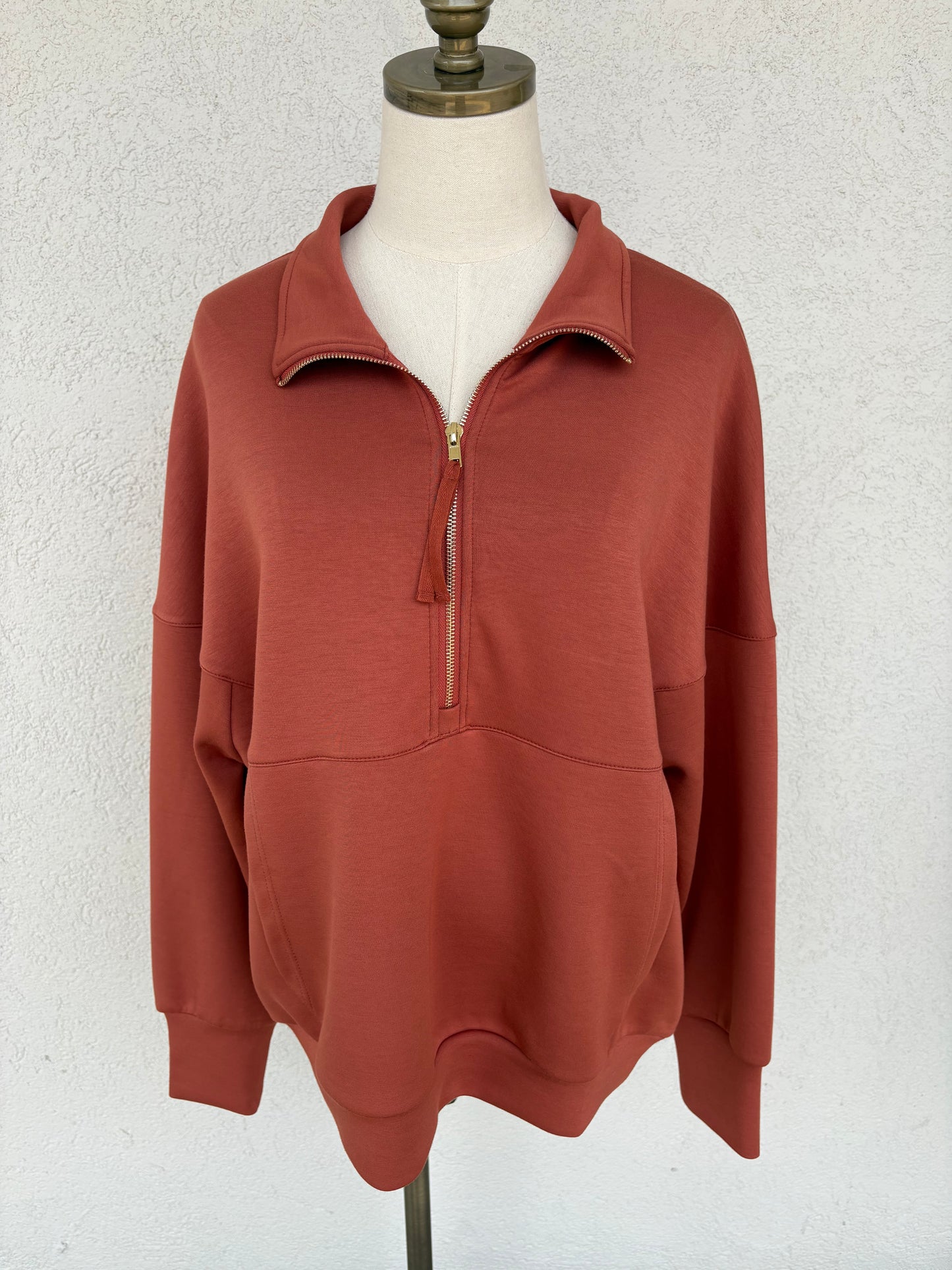 Modal Zip Up Pullover