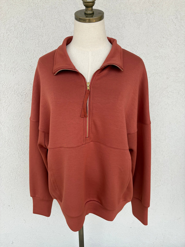 Modal Zip Up Pullover