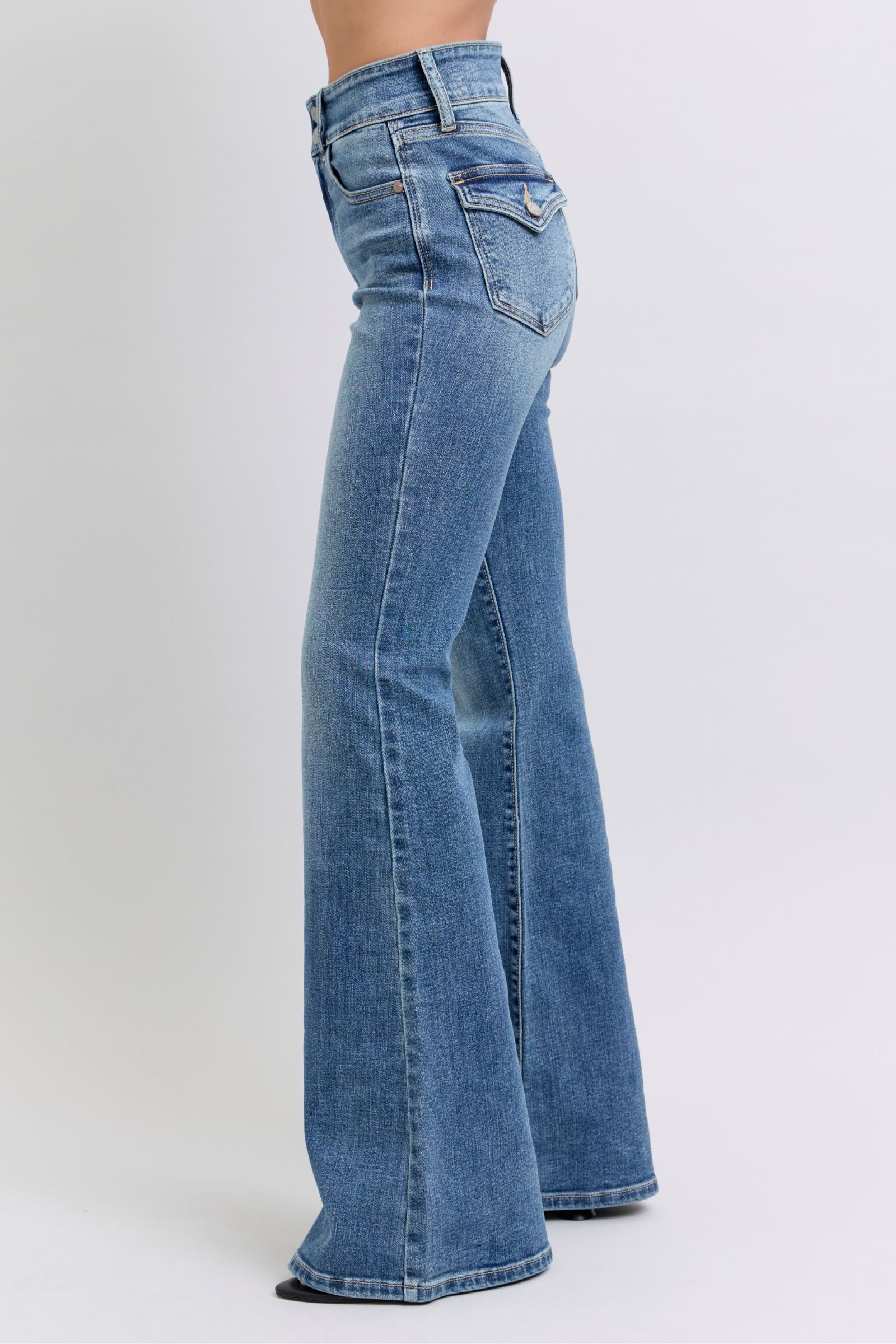 Judy Blue High Waist Flare with Tint