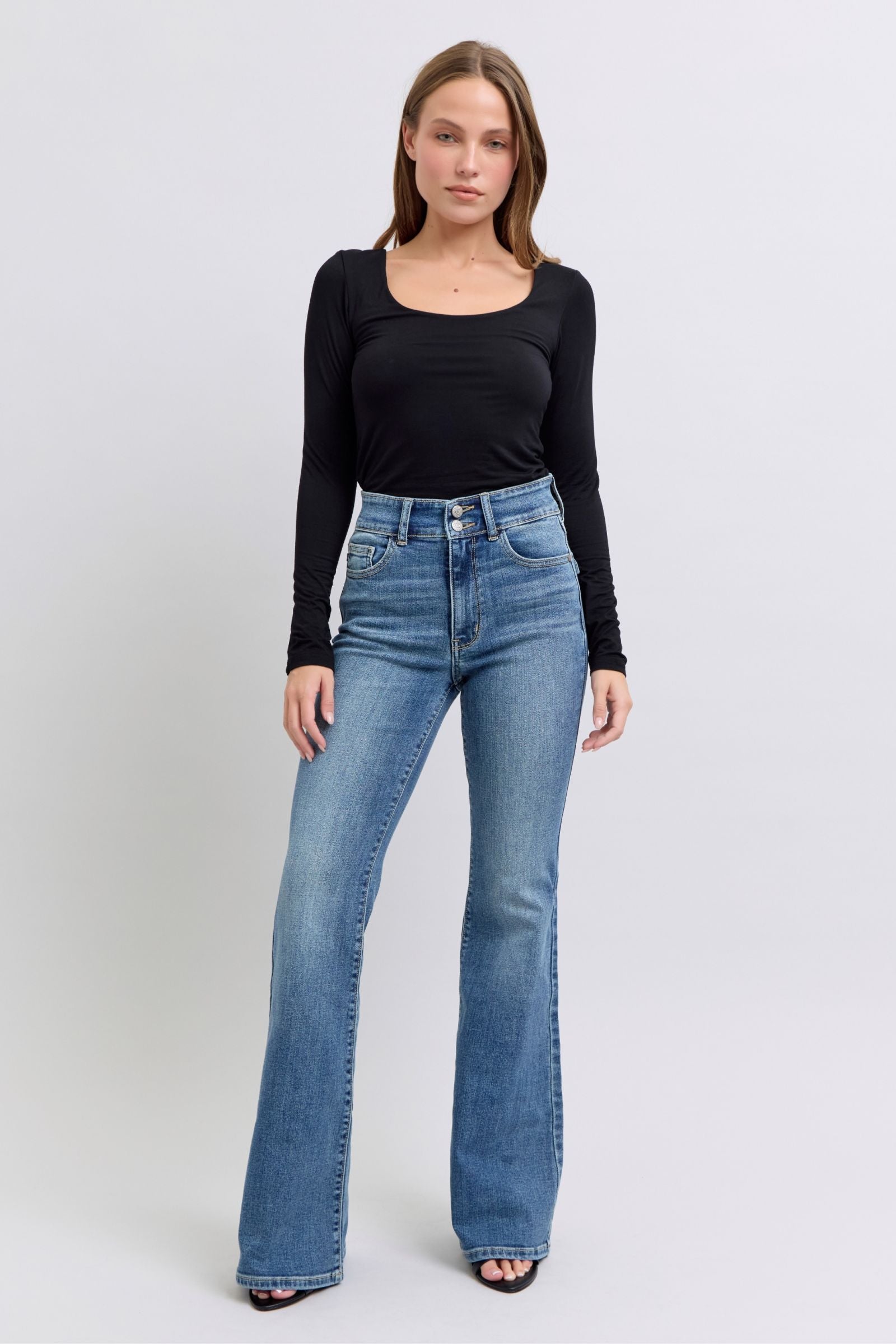 Judy Blue High Waist Flare with Tint