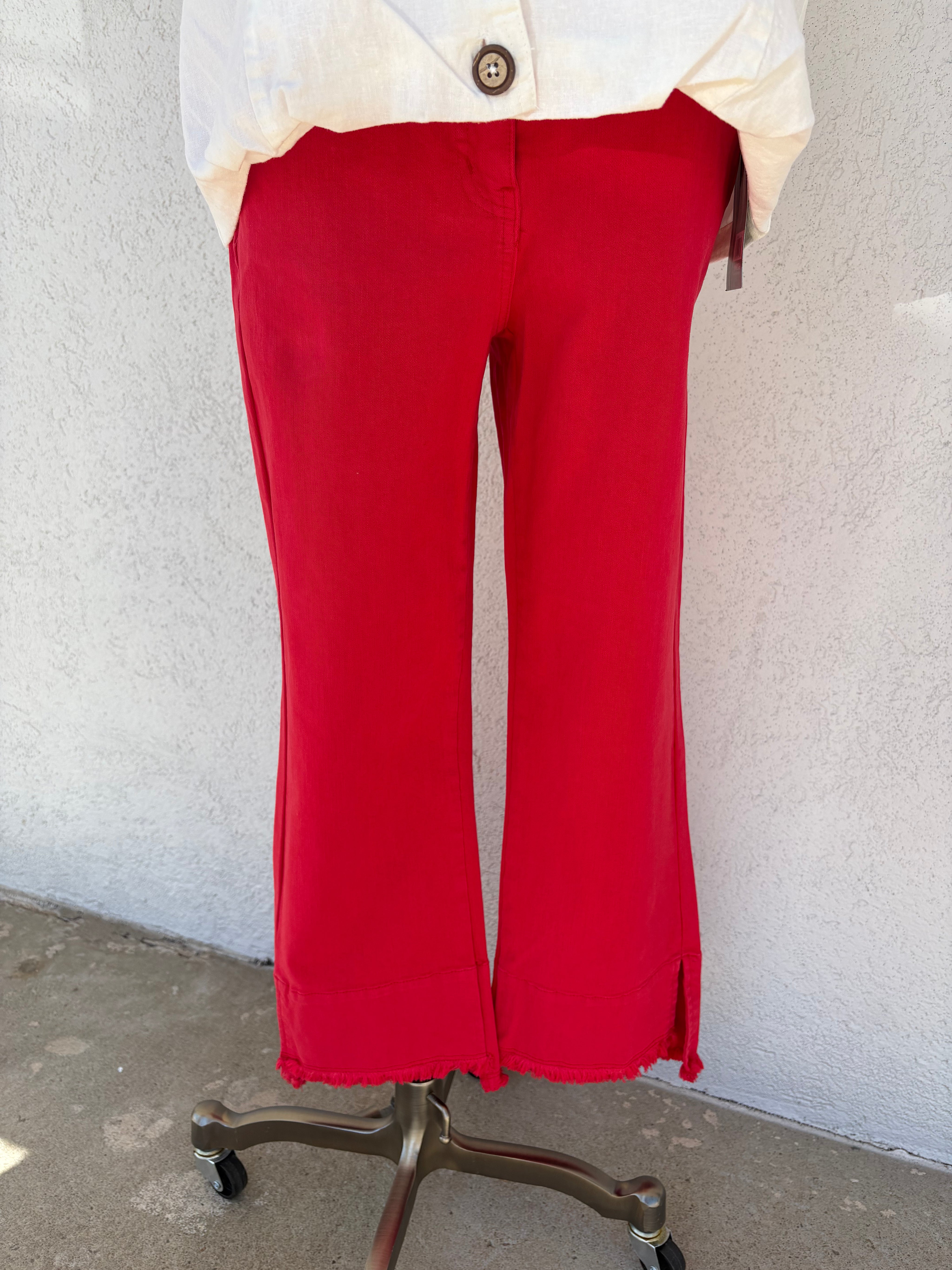 Raw Hem Crop Pant