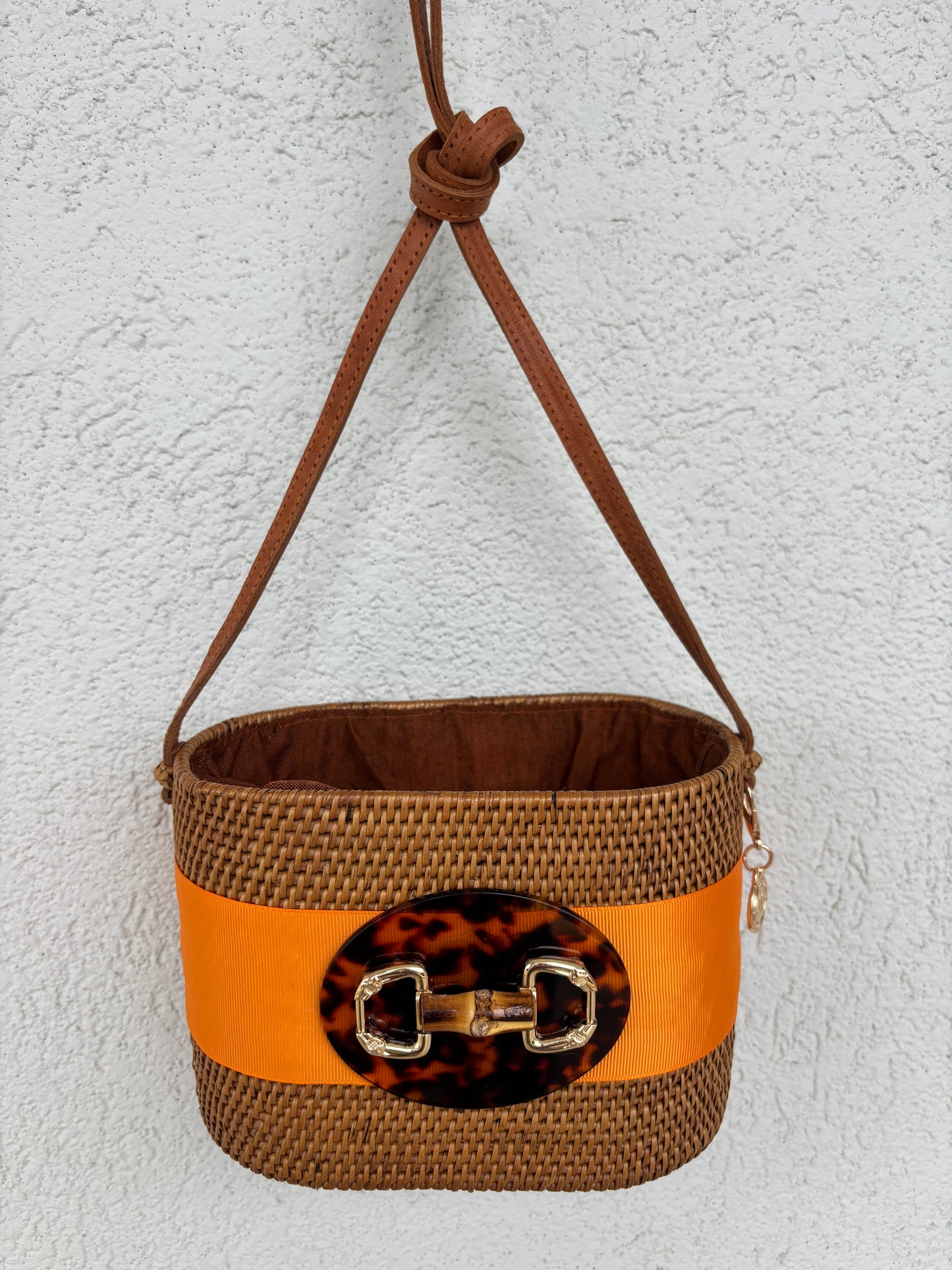 Snaffle Bit Wicker Bag