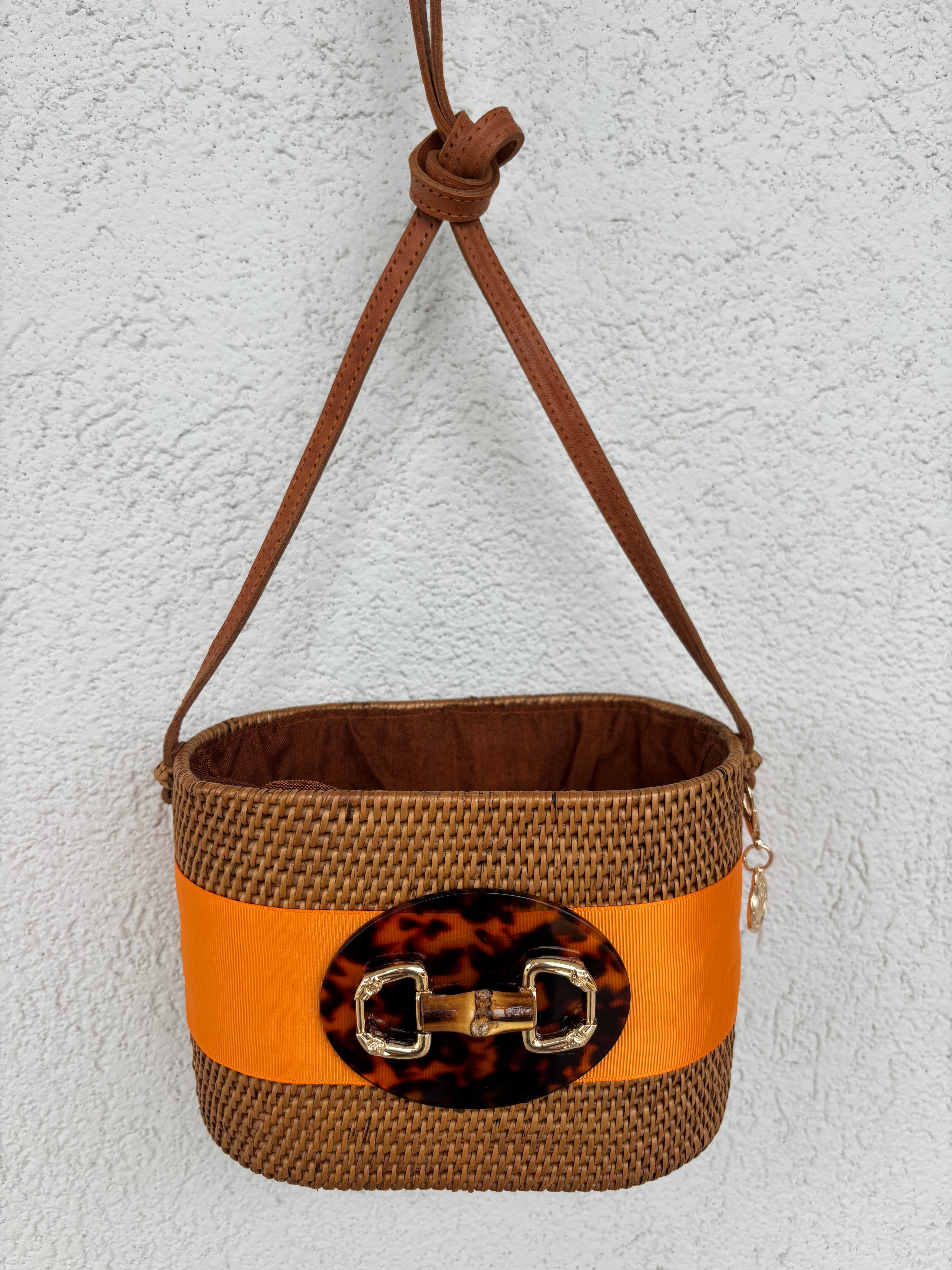 Snaffle Bit Wicker Bag