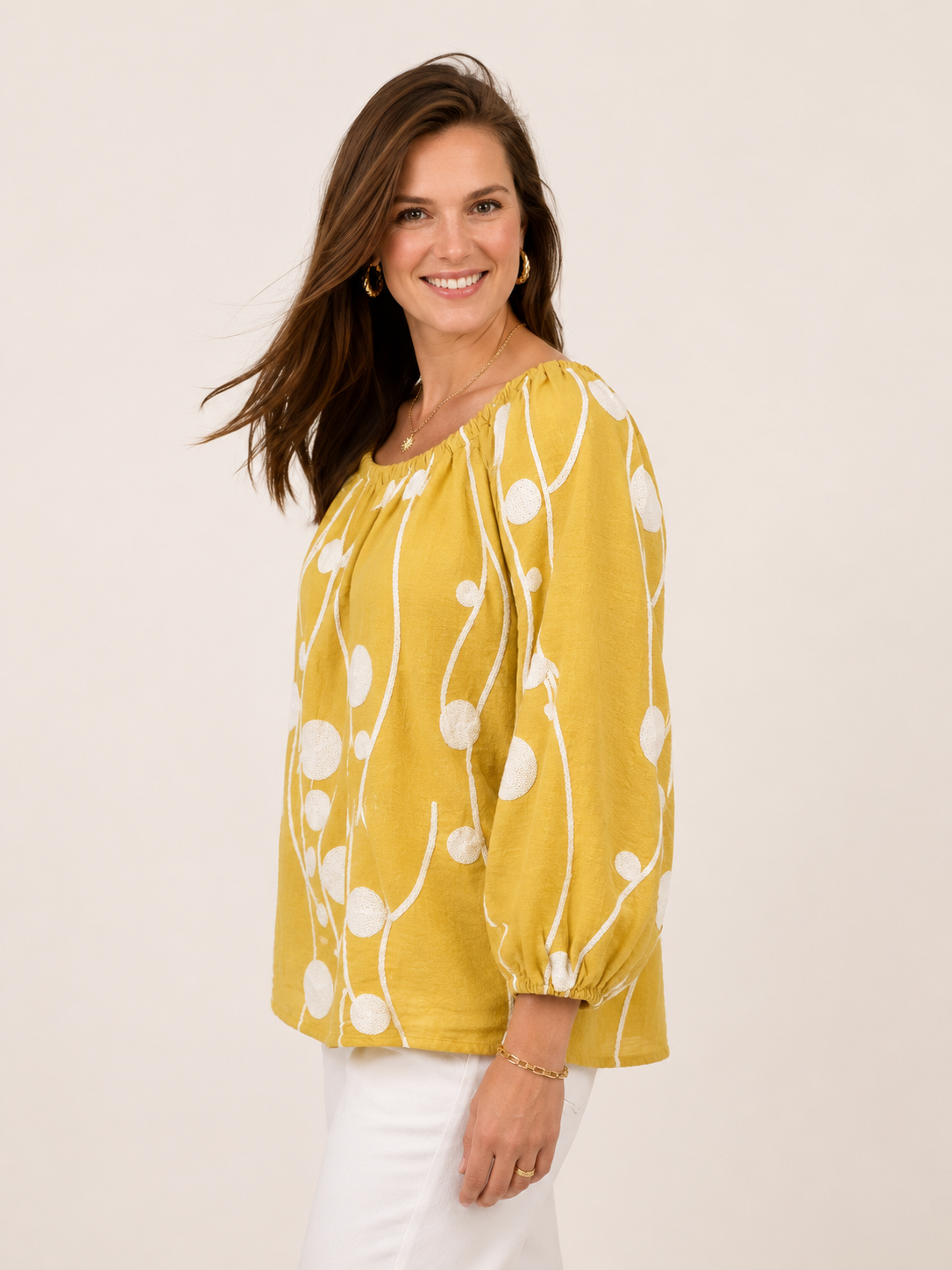 Golden Garden Embroidered Blouse *FINAL SALE*