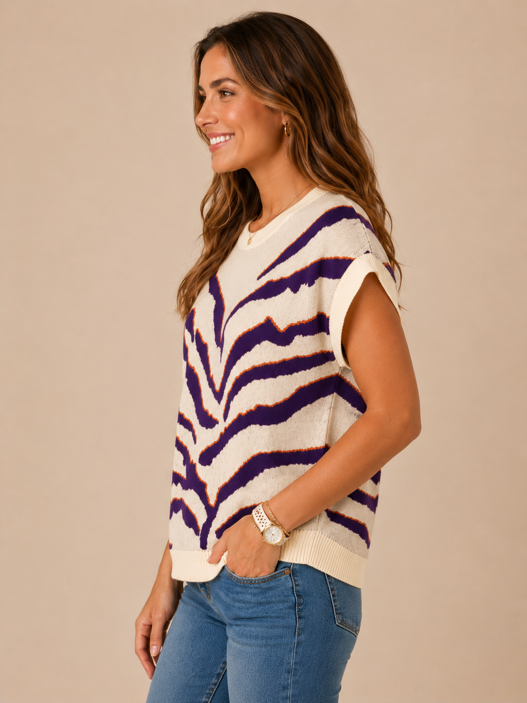 Tiger Knit Top