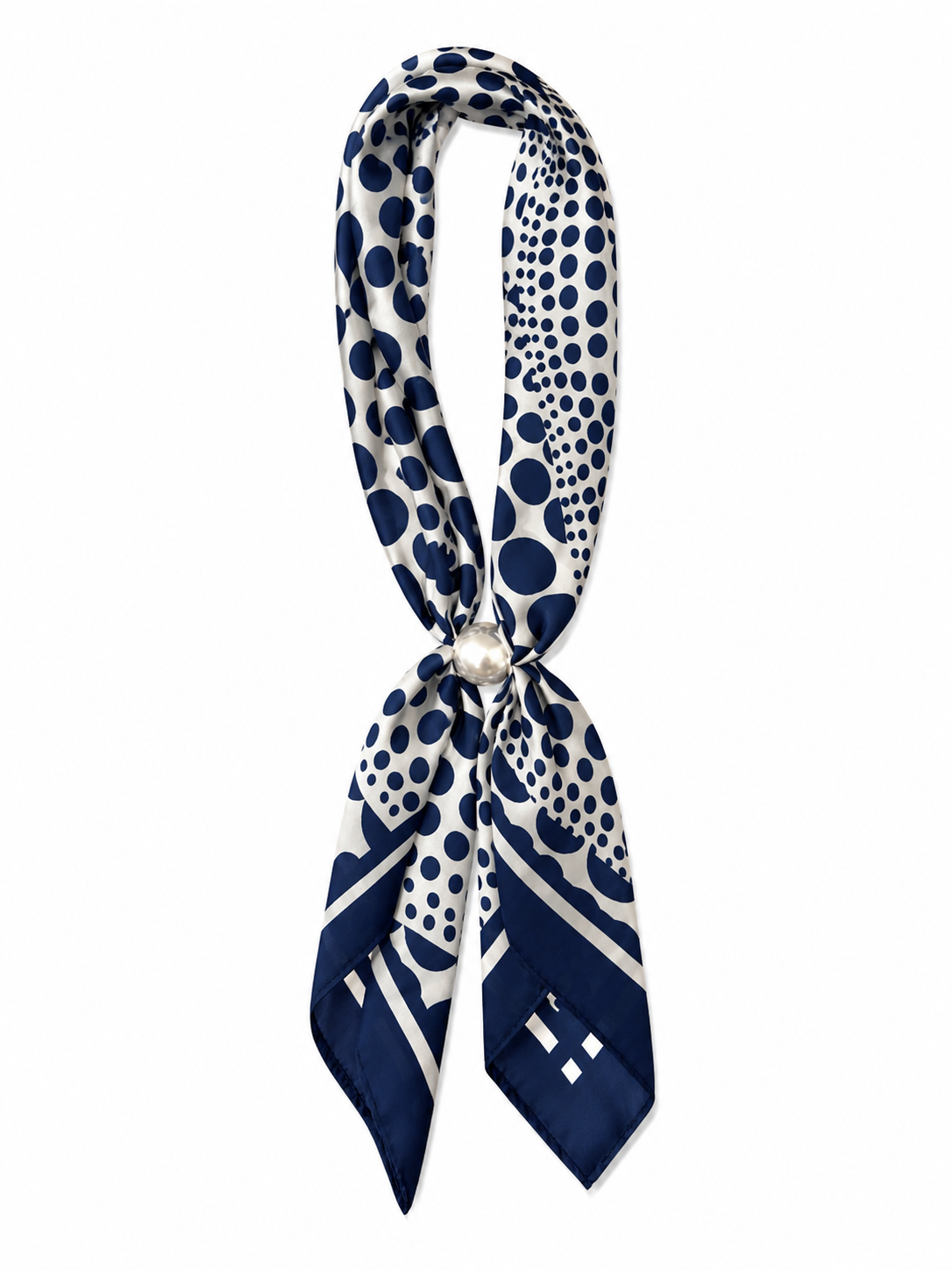 Scarf With Magnetic Pearl