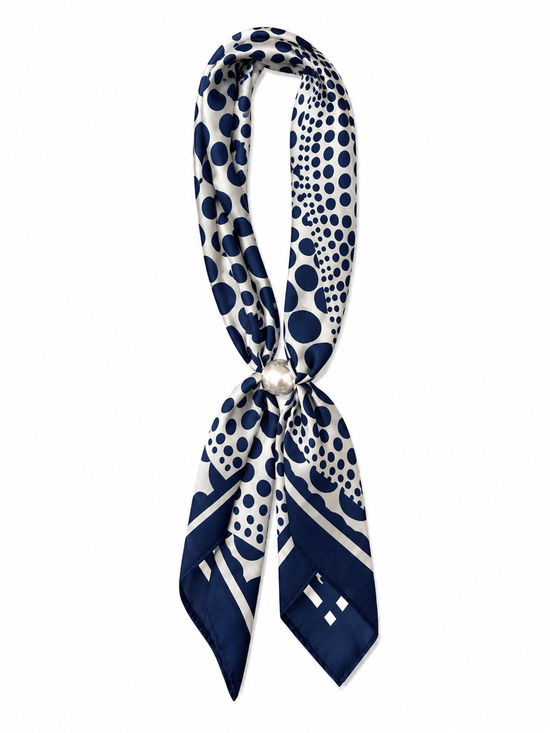 Scarf With Magnetic Pearl