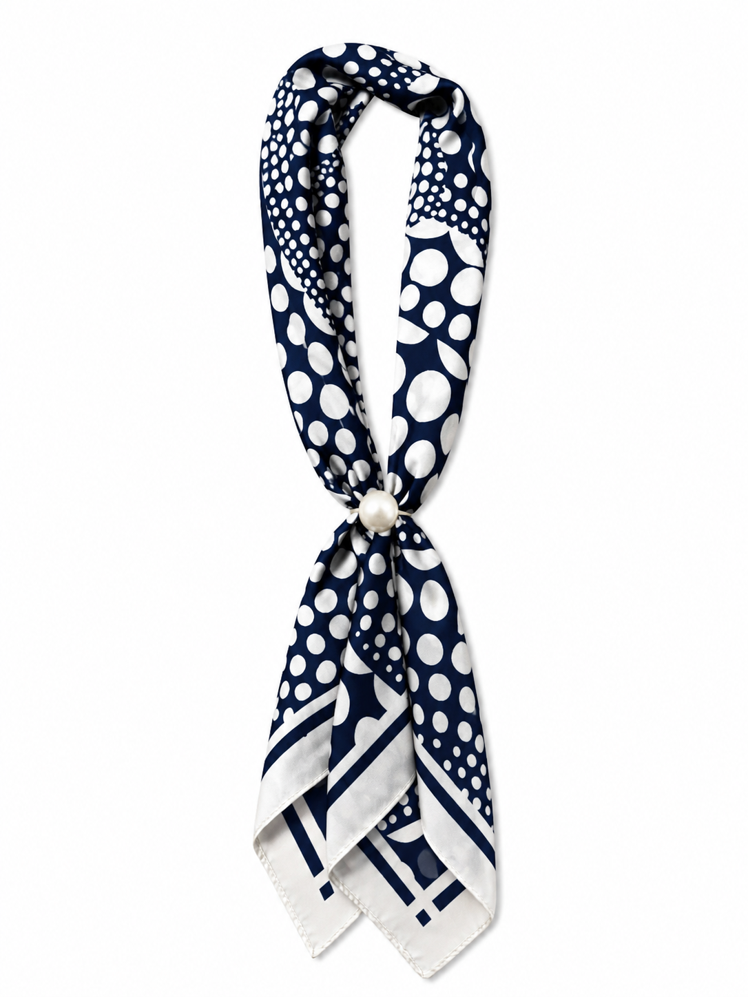 Scarf With Magnetic Pearl