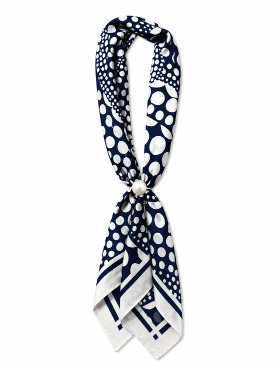Scarf With Magnetic Pearl