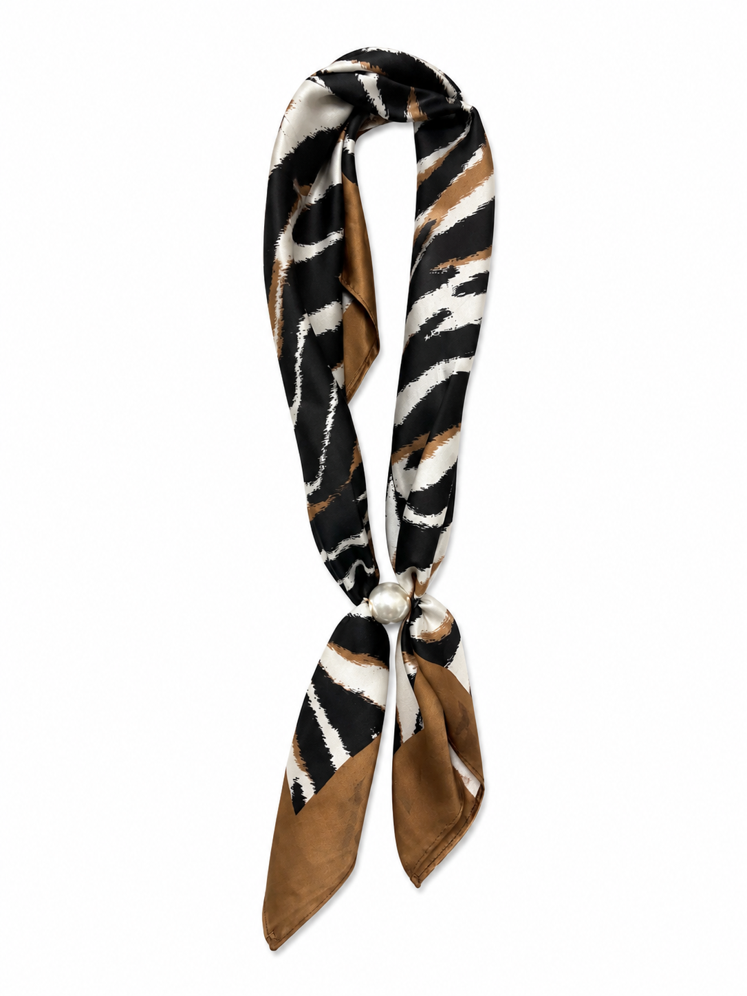 Scarf With Magnetic Pearl