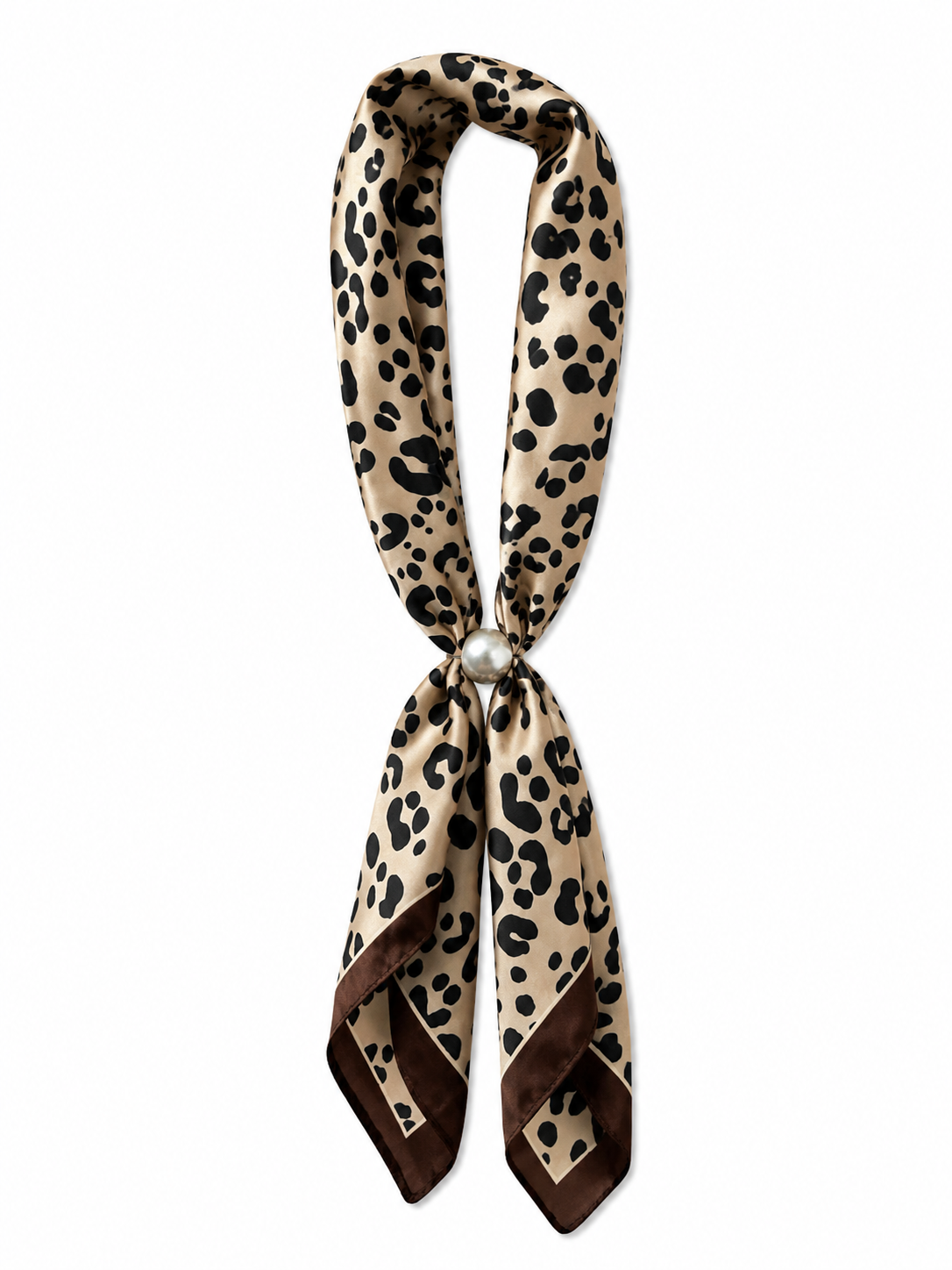 Scarf With Magnetic Pearl