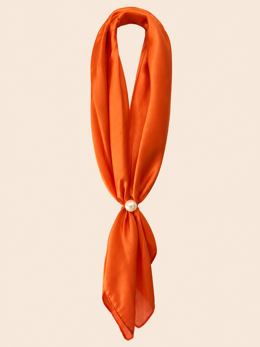 Scarf With Magnetic Pearl