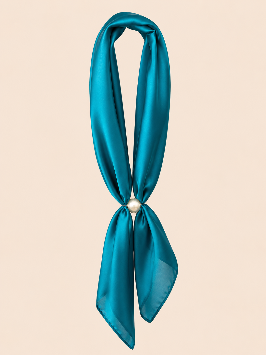 Scarf With Magnetic Pearl