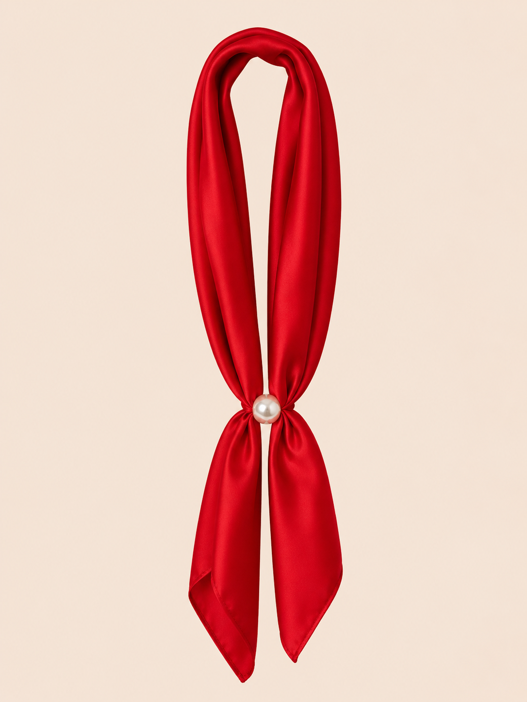 Scarf With Magnetic Pearl