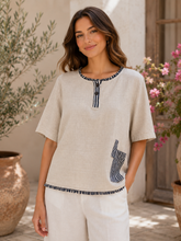 Load image into Gallery viewer, Coastal Stripe Pocket Top
