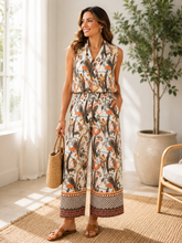 Load image into Gallery viewer, Sunset Paisley Halter Blouse
