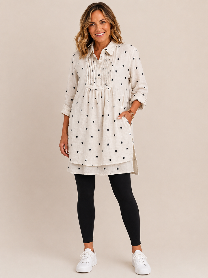 Cream Star Top